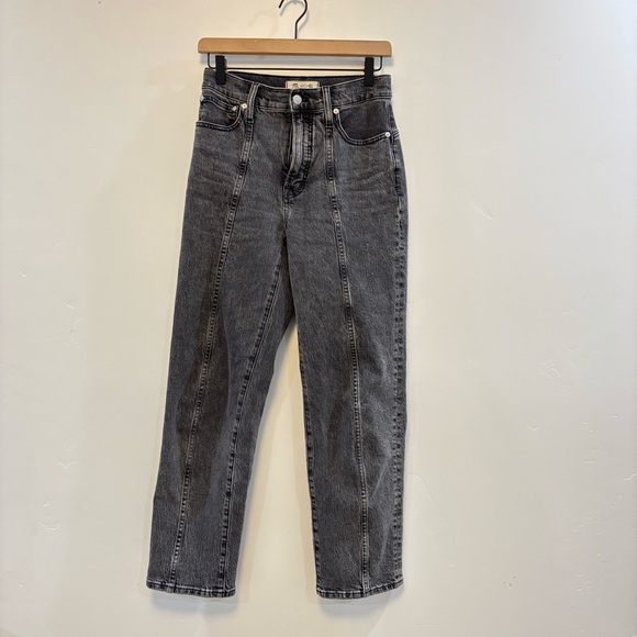 MADEWELL The Petite Perfect Vintage Straight Jean in Meaford Wash Seamed Edition - Picture 4 of 8